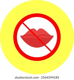 No Speak Flat Multi Color Vector Icon Design