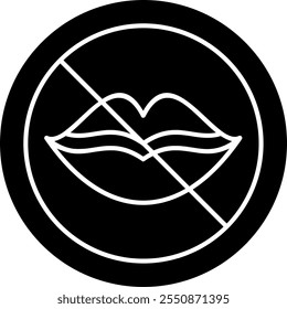 Design de ícone de vetor de glifos sem fala