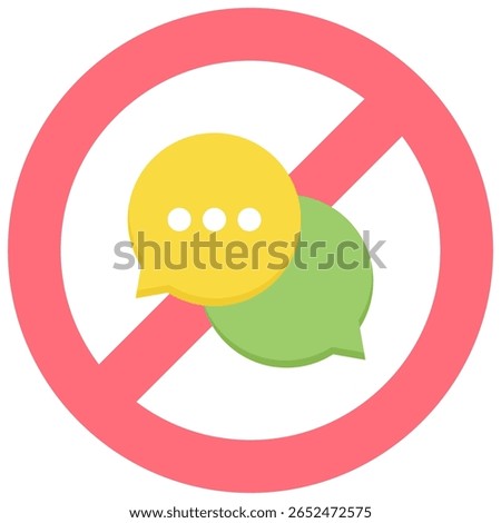 No Speak icon symbol. Vector illustration