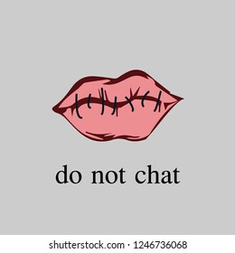 No speak sign. Do not talk 3d odject. Forbidden sound vector illustration.