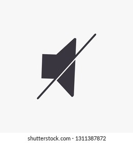 No speaker icon flat style ,volume icon,vector Illustration
