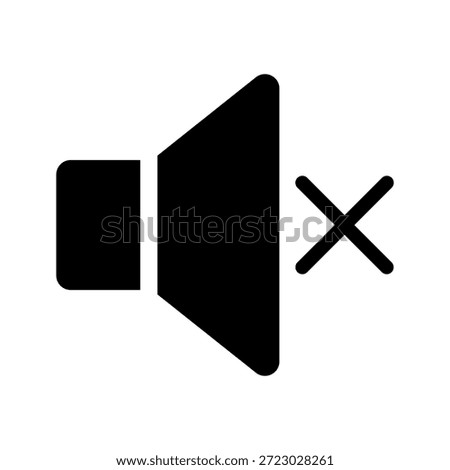 No speaker icon. Mute speaker icon. Speaker icon on white background