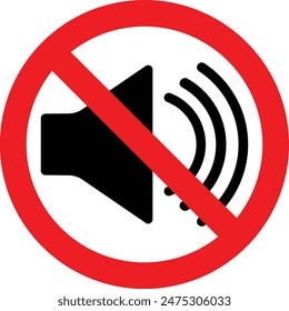 no speaker sign mute icon vector illustration