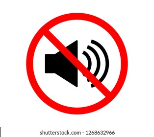 No speaker. no sound icon. Volume Off symbol. Vector illustration