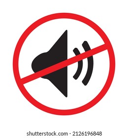 No Speaker No Sound Icon Volume Off Symbol Vector Illustration