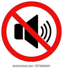 No speaker. No sound icon. Volume Off symbol.  Flat style vector design 