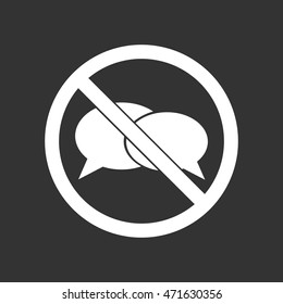 No speaking sign