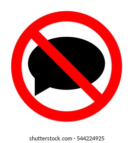 No Speech bubble icon. 