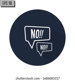 NO. Speech bubbles with dialog words Vector bubbles speech illustration white