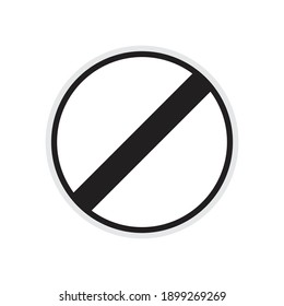 no speed limit sign vector