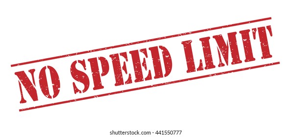 no speed limit vector stamp on white background