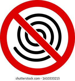 No spiral vector icon. Flat No spiral symbol is isolated on a white background.