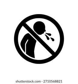 No Spitting Allowed Icon Isolated On White Background