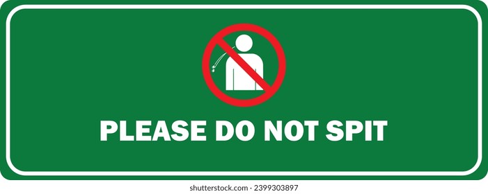 No Spitting icon board vector | No Spitting sign | Do Not Spit Here