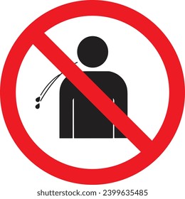 No Spitting icon board vector | No Spitting sign | Do Not Spit Here