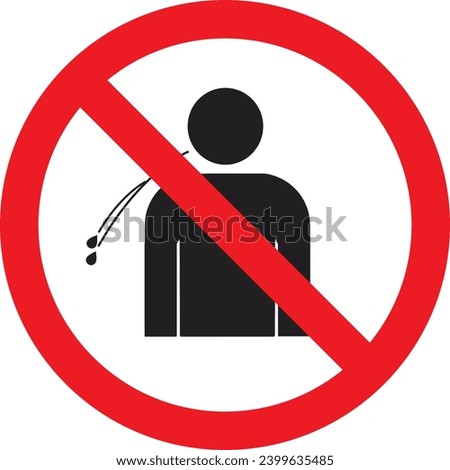 No Spitting icon board vector | No Spitting sign | Do Not Spit Here