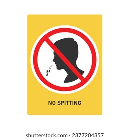 No Spitting Icon Concept Design. Vector Illustration.	