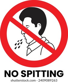 No spitting sign vector design