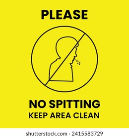 No Spitting Sign vector design