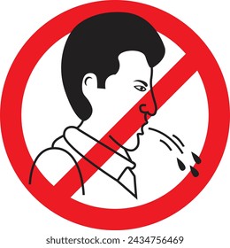 No spitting sign vector eps 10