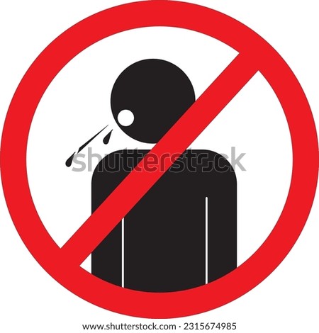 No spitting sign vector eps Spitting prohibited in this area sign vector
