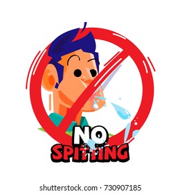 No spitting sign - vector illustration