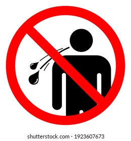 No Spitting Symbol Sign, Vector Illustration, Isolate On White Background Label .EPS10
