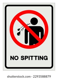 No Spitting Symbol Sign, Vector Illustration, Isolate On White Background Label .EPS10