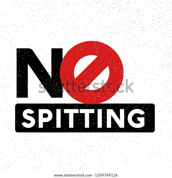 No Spitting Vector Signage Illustration Stock Vector (Royalty Free ...