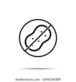 No sponge icon. Simple thin line, outline vector of laundry ban, prohibition, forbiddance icons for ui and ux, website or mobile application