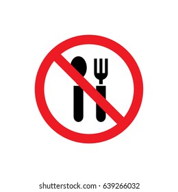 No spoon and fork icon illustration isolated vector sign symbol