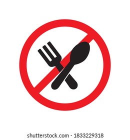 No Spoon Fork Icon Vector Illustration Stock Vector (Royalty Free ...