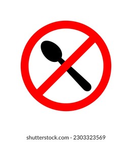 No Spoon icon illustration on white background..eps