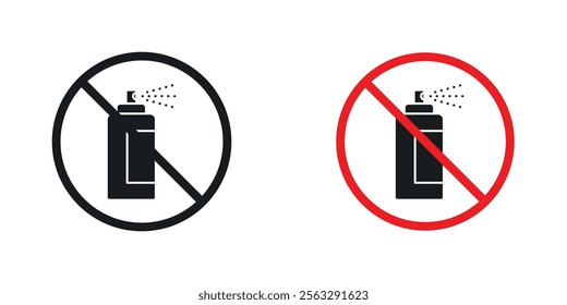 No spray can allowed sign pack for app and website ui designs.