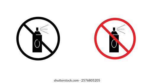 No spray can allowed sign vector pack for web designs
