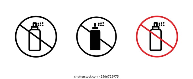 No spray can allowed signs vector collection pack