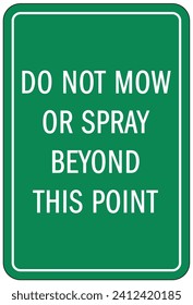 No spraying chemical warning sign and labels