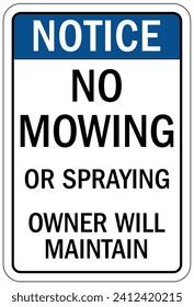 No spraying chemical warning sign and labels