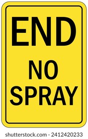 No spraying chemical warning sign and labels svg
