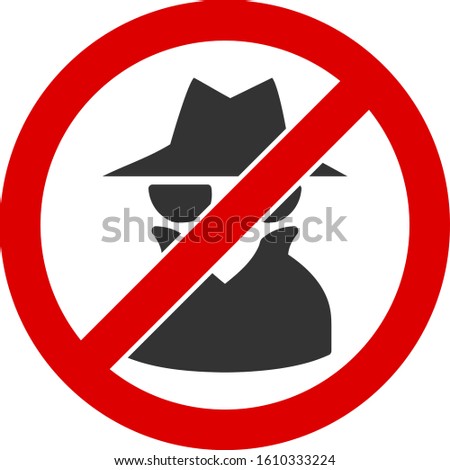 No spy vector icon. Flat No spy symbol is isolated on a white background. Foto stock © 