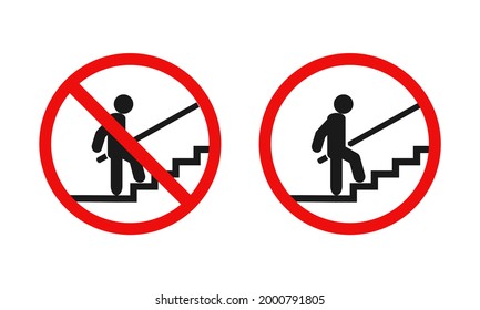 No stair. Don't use the stairs. Illustration vector