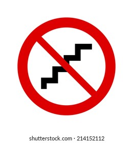 no up stairs sign