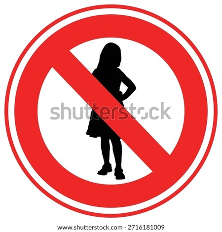 No Standing Girl Vector icon which can easily modify or edit

