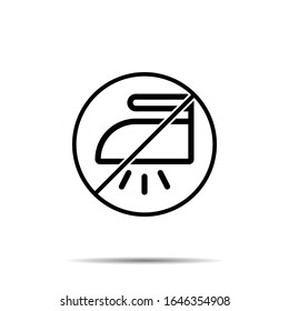 No steam icon. Simple thin line, outline vector of laundry ban, prohibition, forbiddance icons for ui and ux, website or mobile application