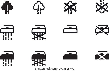 no steam iron icon, vector illustration.