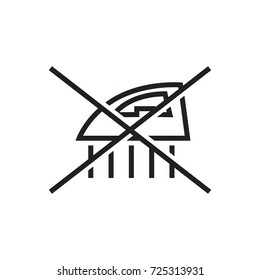 no steam iron icon, vector illustration.