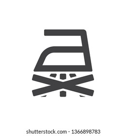 No steam iron vector icon. filled flat sign for mobile concept and web design. Laundry instructions glyph icon. Symbol, logo illustration. Pixel perfect vector graphics