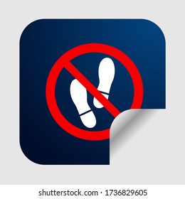 No hay área de pasos, símbolo prohibido para área pública
