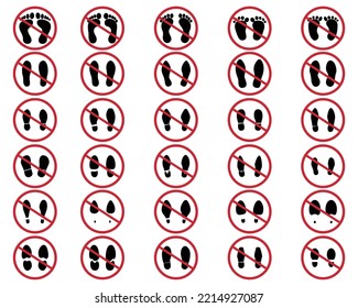 no step forbidden icon on white isolated background