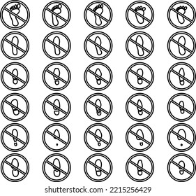 no step forbidden icon on white isolated background